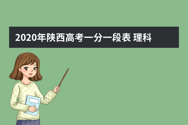 2020年陕西高考一分一段表 理科成绩排名及考生人数统计